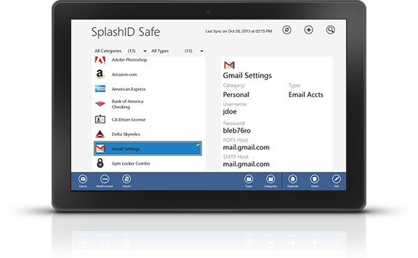 splashid safe not syncing with windows 10
